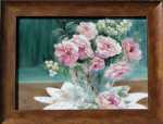 "Last Roses of Summer", porcelain painting by B.A.Eberly